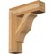 Ekena Millwork Funston Block Rough Sawn Bracket, Western Red Cedar, 6"W x 24"D x 28"H BKT06X24X28FST05RWR - alternate 1